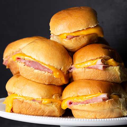 Ham and Cheese Sandwich on Brioche Dinner Roll